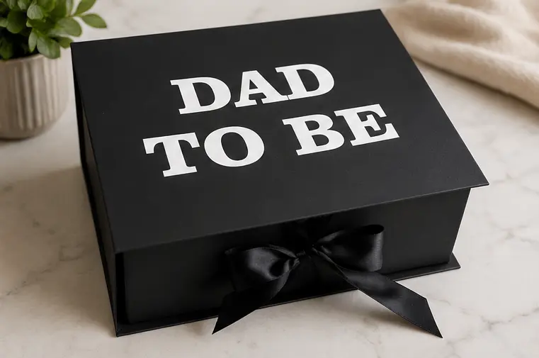 Black personalised gift box